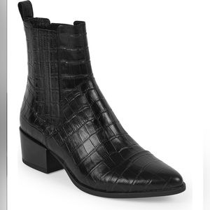 Vagabond Shoemakers Marja Croc Embossed Leather Bootie